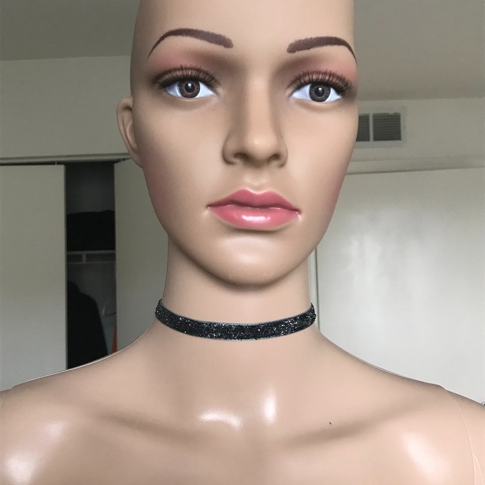 Charcoal Glitter Choker